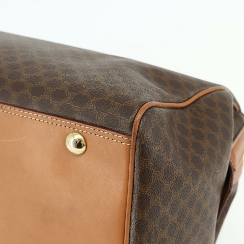 【日本直送】CELINE Macadam帆布手提包 PVC皮革 棕色 金色 正品 178237A-15