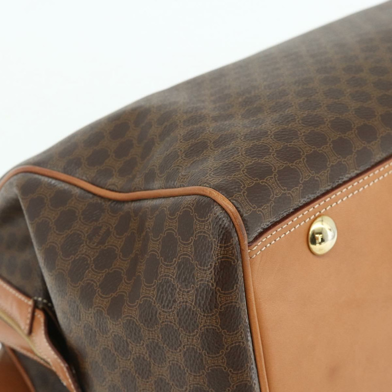 【日本直送】CELINE Macadam帆布手提包 PVC皮革 棕色 金色 正品 178237A-16