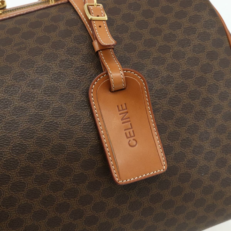 【日本直送】CELINE Macadam帆布手提包 PVC皮革 棕色 金色 正品 178237A-17