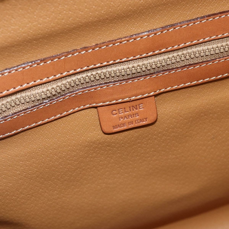 【日本直送】CELINE Macadam帆布手提包 PVC皮革 棕色 金色 正品 178237A-20