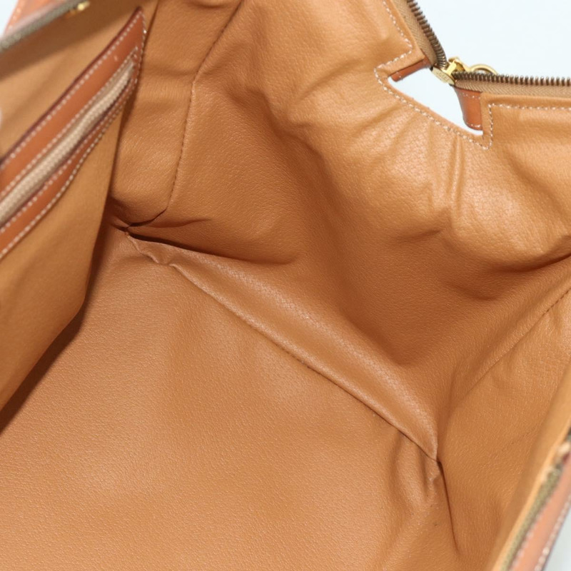 【日本直送】CELINE Macadam帆布手提包 PVC皮革 棕色 金色 正品 178237A-21
