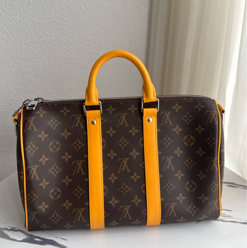 LV M13201花紋黃邊keepall35-2