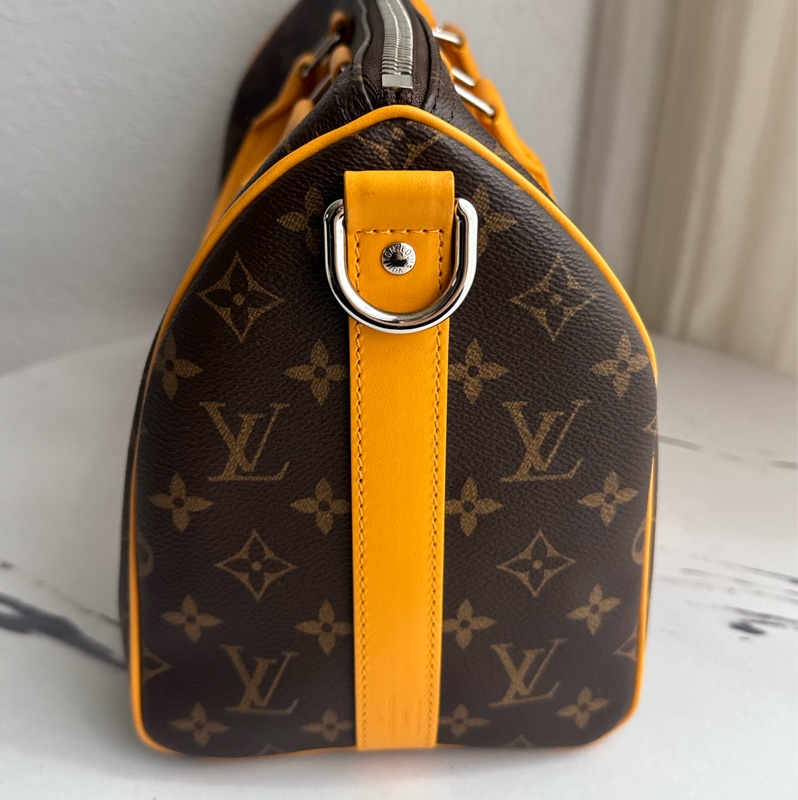 LV M13201花紋黃邊keepall35-3