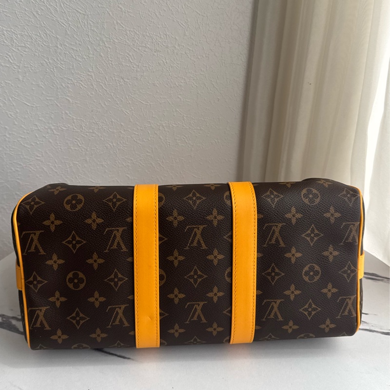 LV M13201花紋黃邊keepall35-5