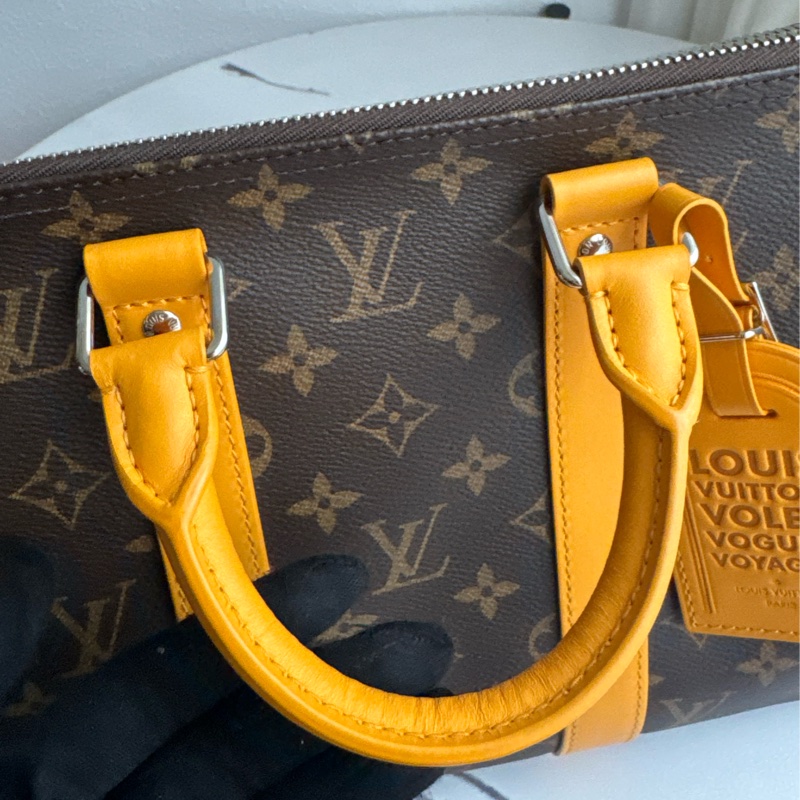 LV M13201花紋黃邊keepall35-25