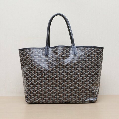 GOYARD SaintLouis購物袋子母包中號黑色PVC銀扣肩背包