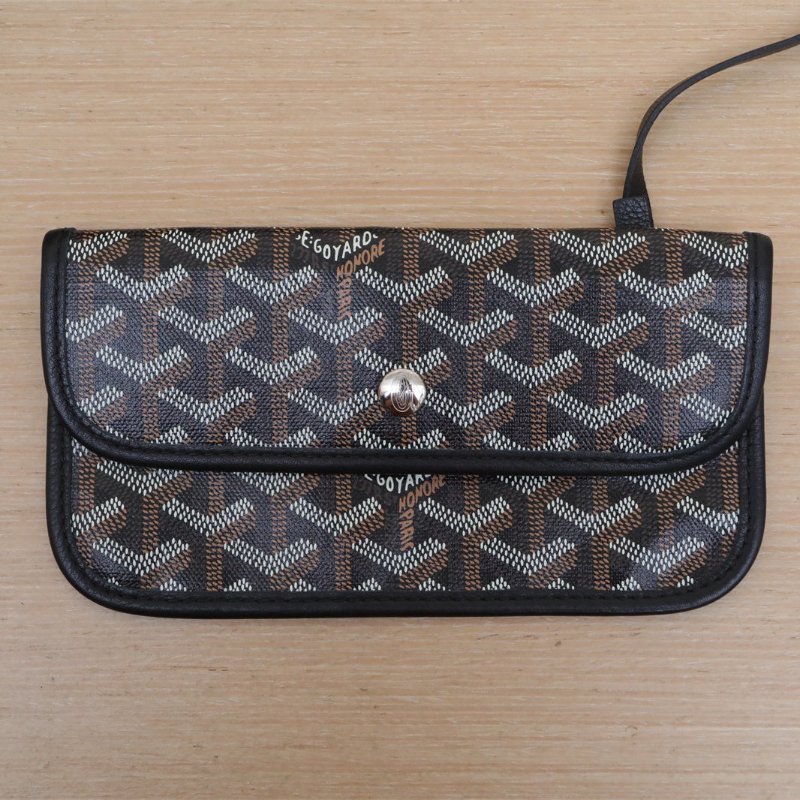 GOYARD SaintLouis購物袋子母包中號黑色PVC銀扣肩背包-2
