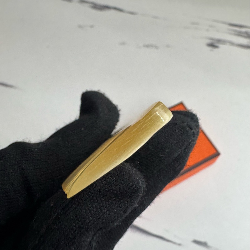 Hermes 琥珀色牛角扁梳子 高級感100-5