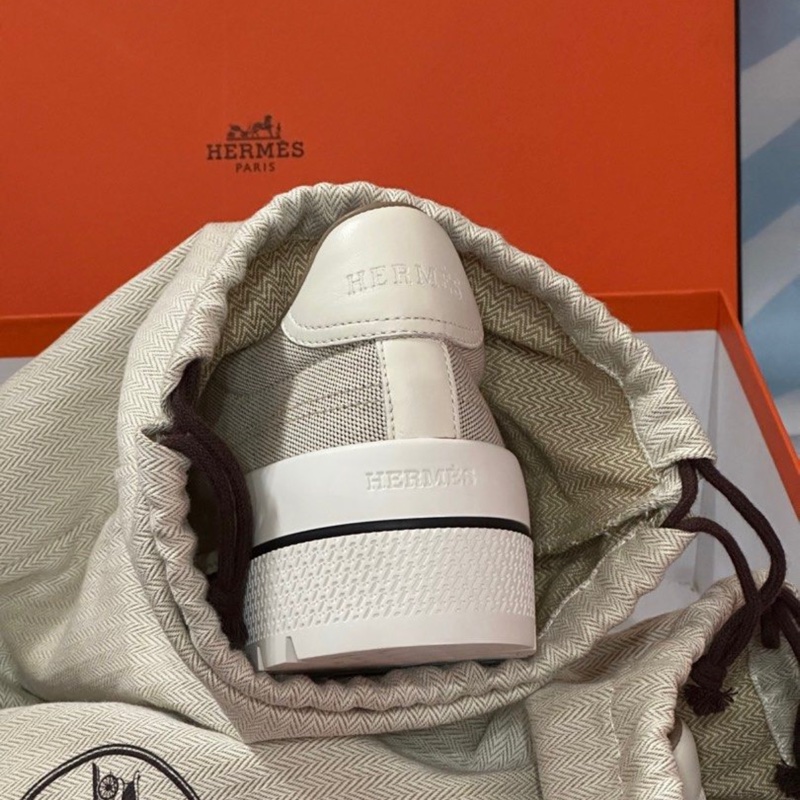 全新未使用Hermes/愛馬仕Dare白棕厚底板鞋 尺碼40-3