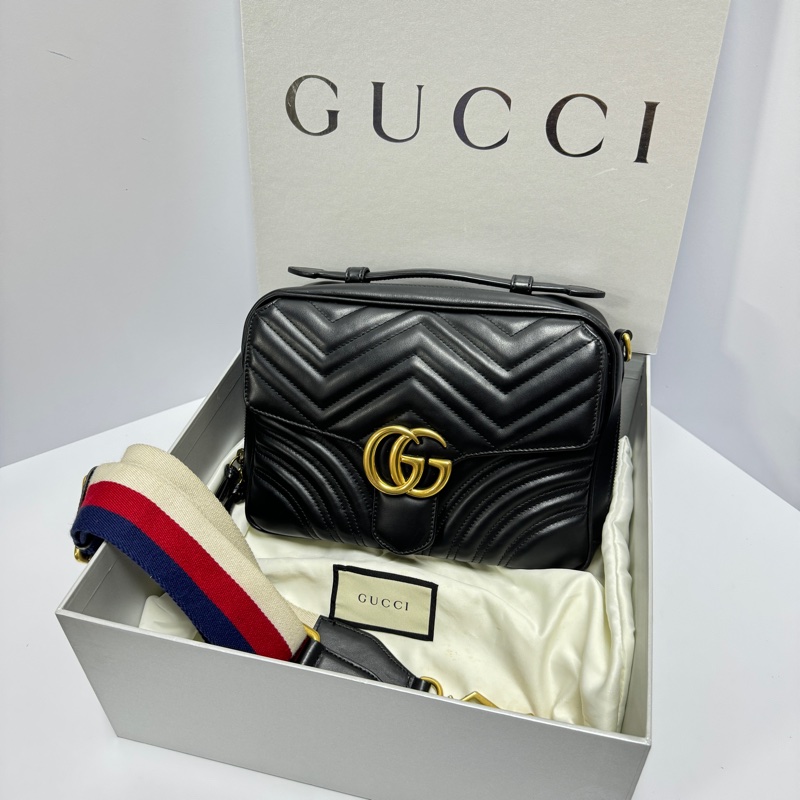 【超級新🆕】 GUCCI Marmont馬夢 經典相機包 斜背包 （專櫃10.3萬）-1