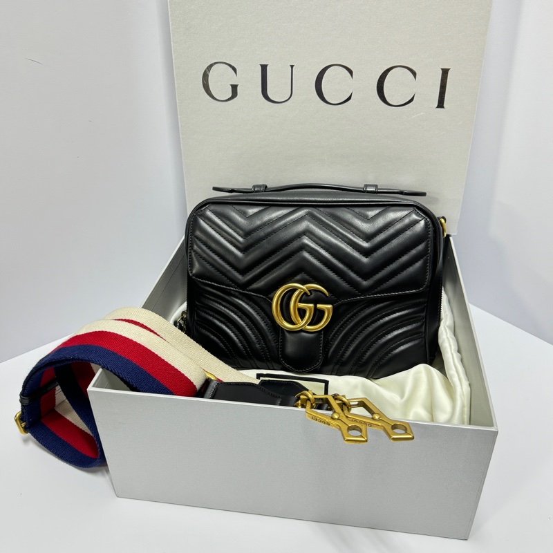 【超級新🆕】 GUCCI Marmont馬夢 經典相機包 斜背包 （專櫃10.3萬）-22