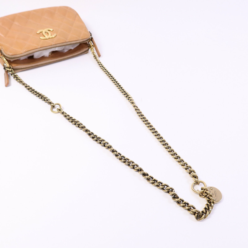 CHANEL 羊皮皮革Chain Shoulder Bag鏈帶肩背袋-10