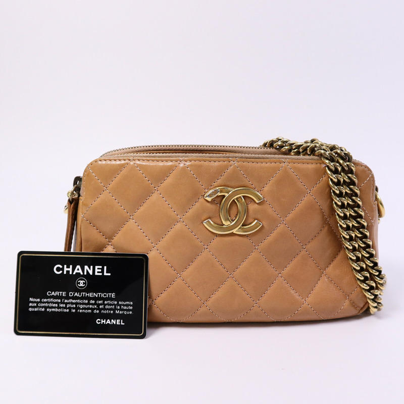 CHANEL 羊皮皮革Chain Shoulder Bag鏈帶肩背袋-11