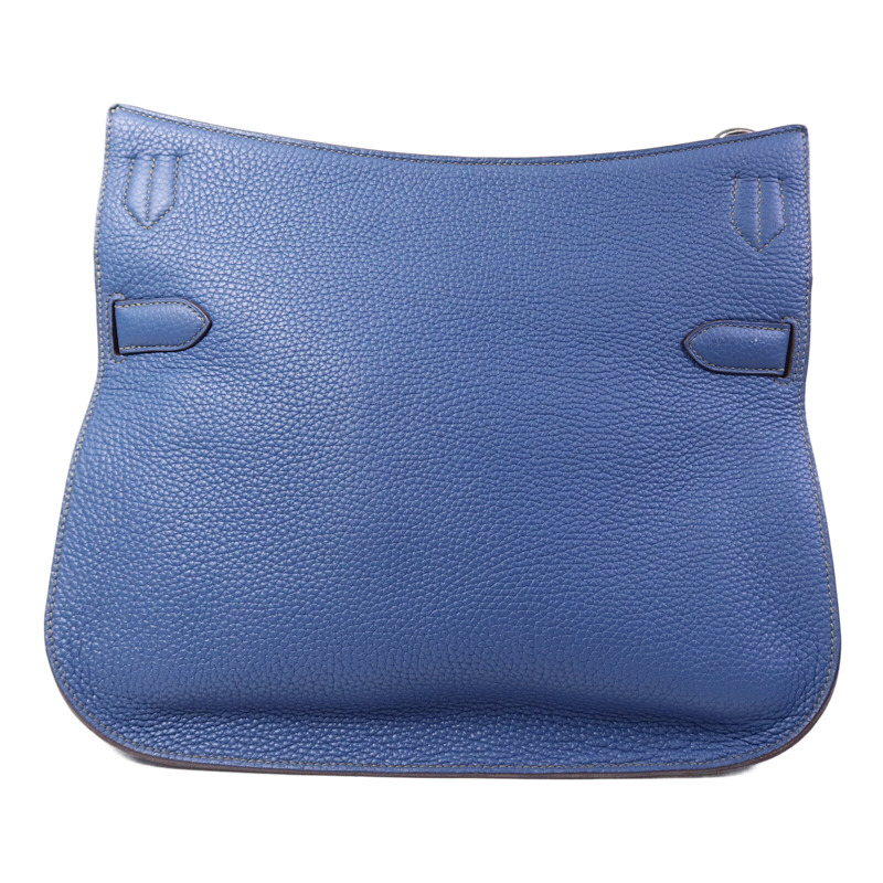 HERMES Clemence皮革Jypsiere 31肩背袋Bleu Thalassa/Vert Olive-1