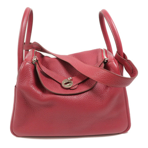 HERMES Clemence皮革Lindy 30手挽肩背兩用袋Ruby