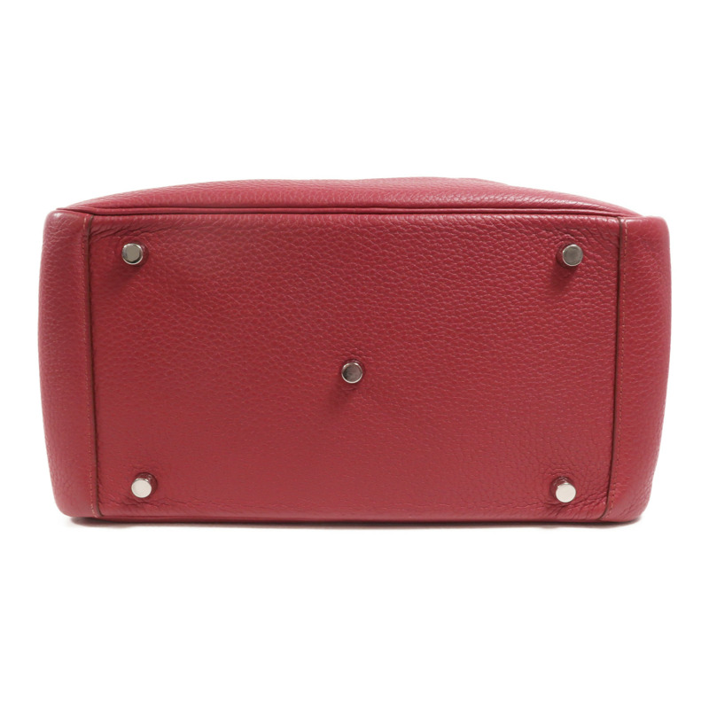 HERMES Clemence皮革Lindy 30手挽肩背兩用袋Ruby-3