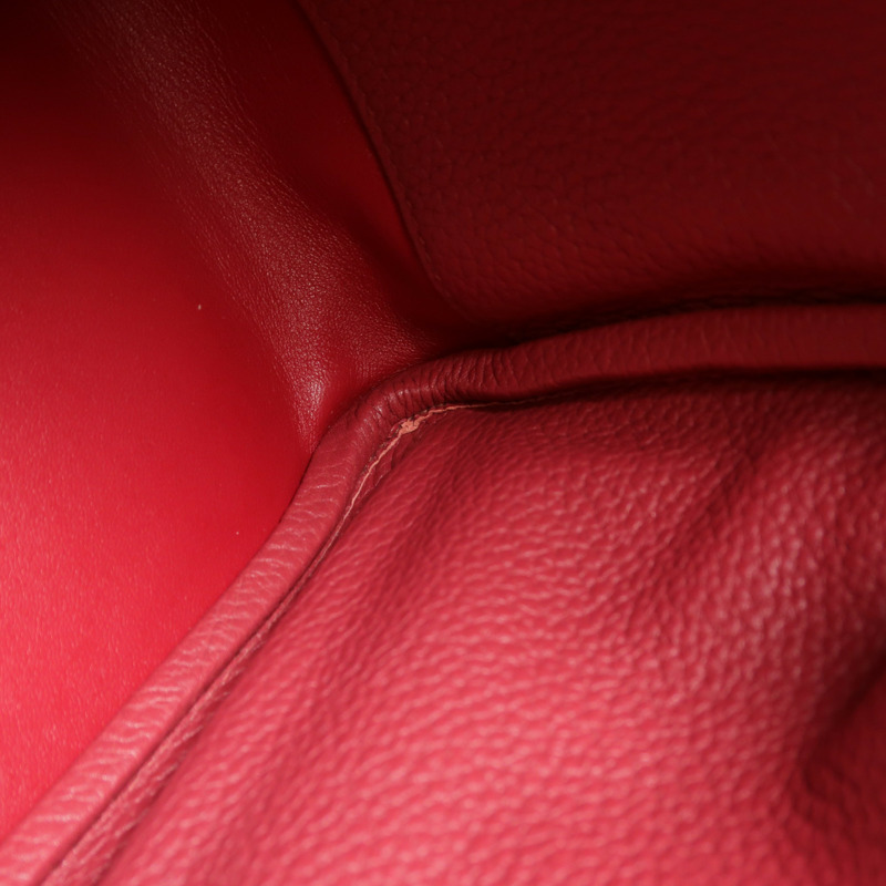 HERMES Clemence皮革Lindy 30手挽肩背兩用袋Ruby-14