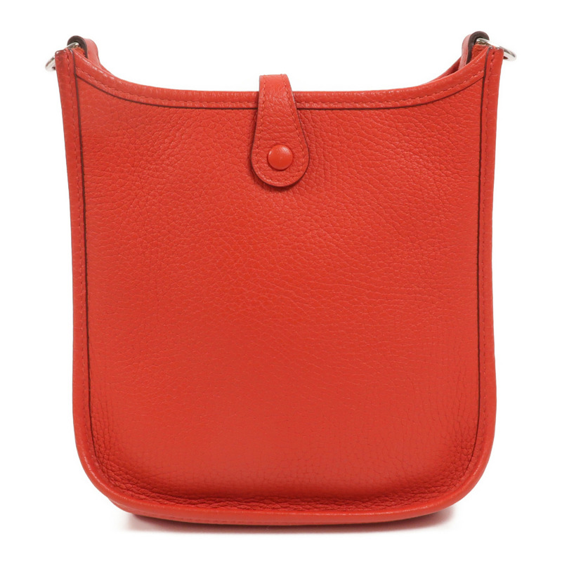 HERMES Clemence皮革Evelyne TPM肩背袋Rouge de Coeur-1