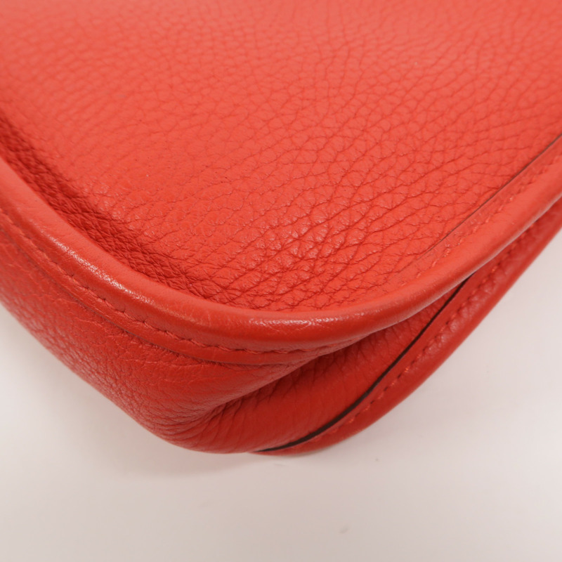 HERMES Clemence皮革Evelyne TPM肩背袋Rouge de Coeur-13