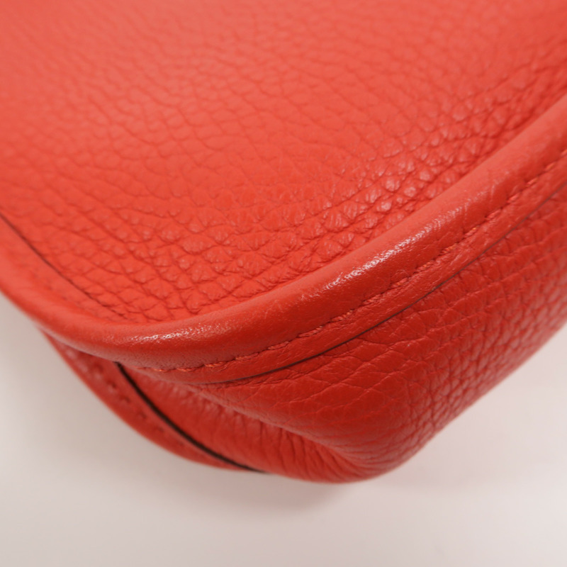 HERMES Clemence皮革Evelyne TPM肩背袋Rouge de Coeur-14