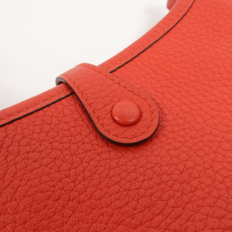 HERMES Clemence皮革Evelyne TPM肩背袋Rouge de Coeur-15