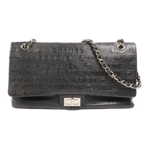 CHANEL 牛皮皮革2.55 Coco Flap鏈帶肩背袋