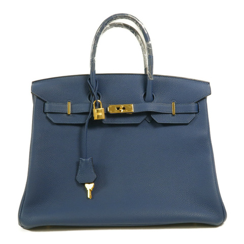 HERMES Togo皮革Birkin 35手挽袋Deep Blue
