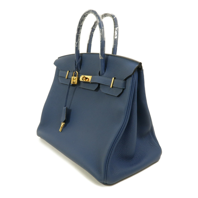 HERMES Togo皮革Birkin 35手挽袋Deep Blue-2