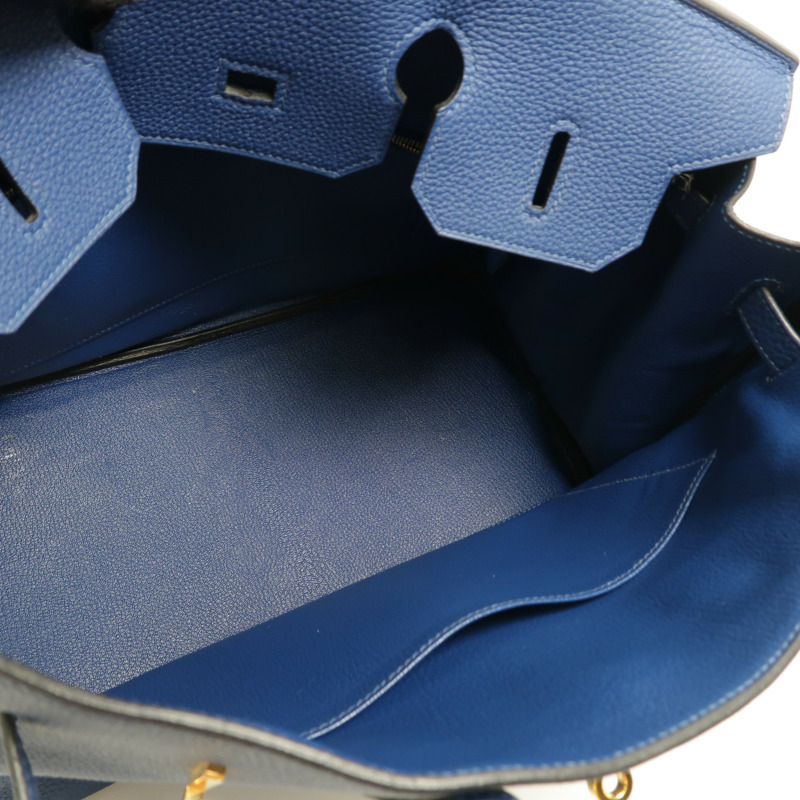 HERMES Togo皮革Birkin 35手挽袋Deep Blue-4