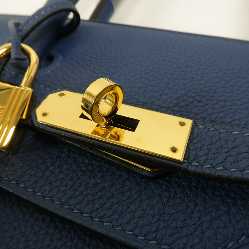 HERMES Togo皮革Birkin 35手挽袋Deep Blue-10