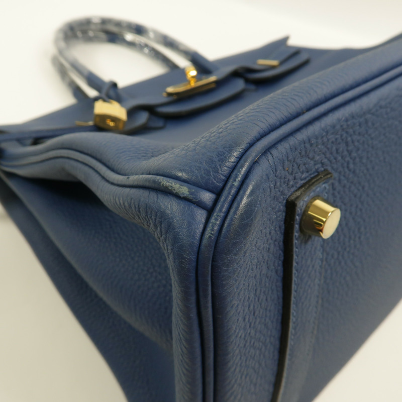 HERMES Togo皮革Birkin 35手挽袋Deep Blue-12
