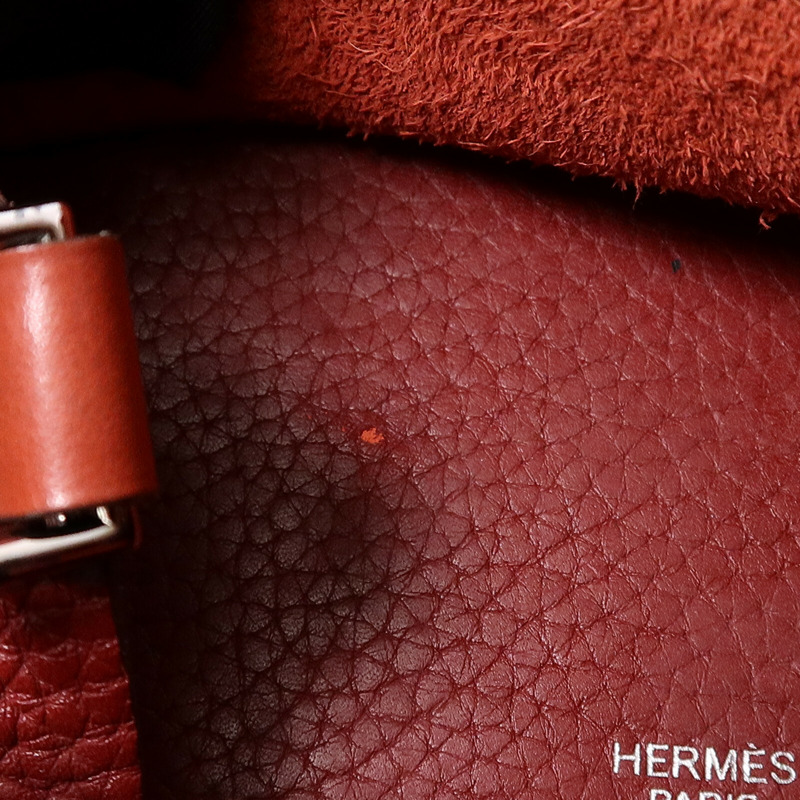HERMES Clemence皮革Picotin MM手挽袋Rouge-16