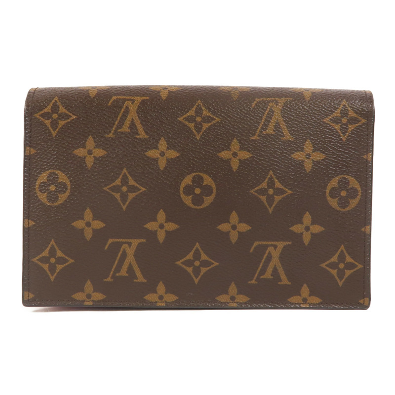 LOUIS VUITTON Monogram Portefeuille Flore鏈帶肩背袋-1