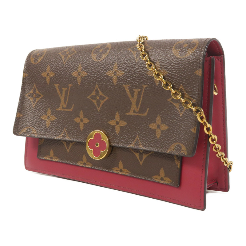 LOUIS VUITTON Monogram Portefeuille Flore鏈帶肩背袋-2
