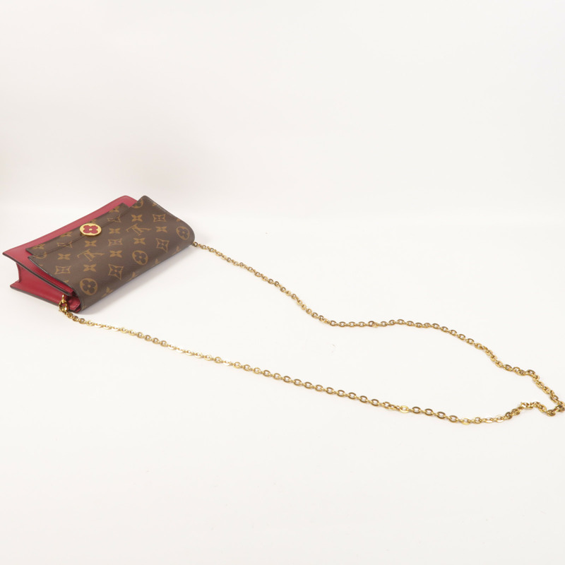 LOUIS VUITTON Monogram Portefeuille Flore鏈帶肩背袋-7