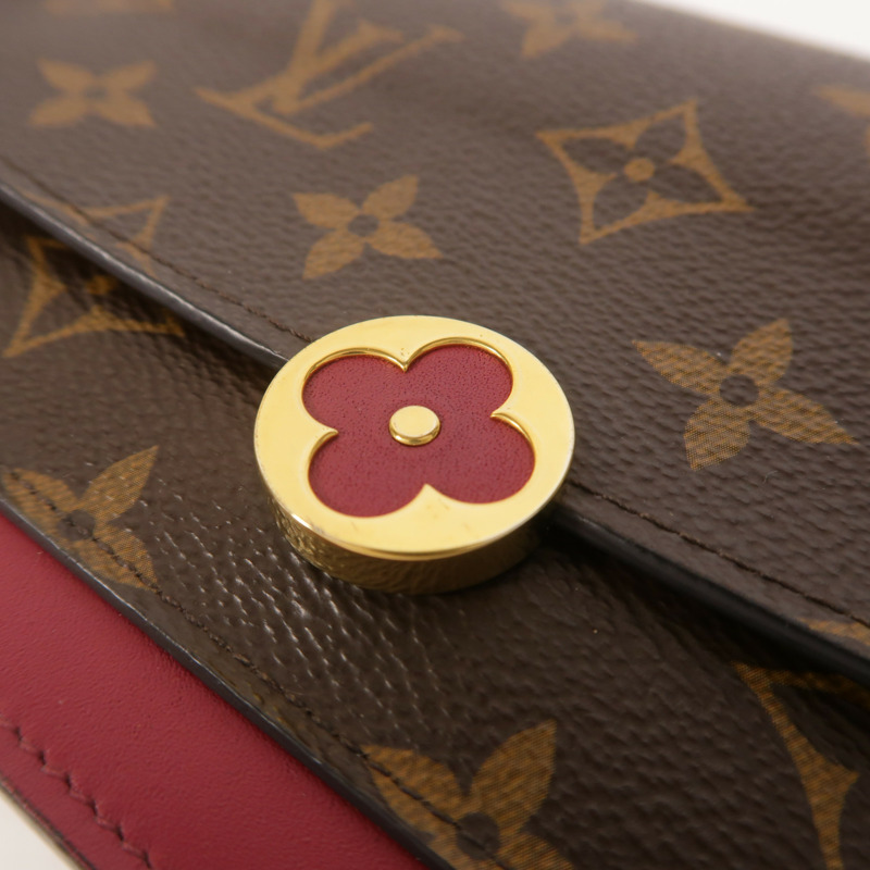 LOUIS VUITTON Monogram Portefeuille Flore鏈帶肩背袋-8
