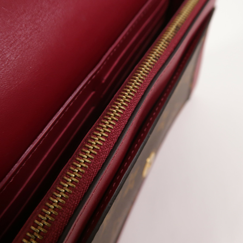 LOUIS VUITTON Monogram Portefeuille Flore鏈帶肩背袋-15