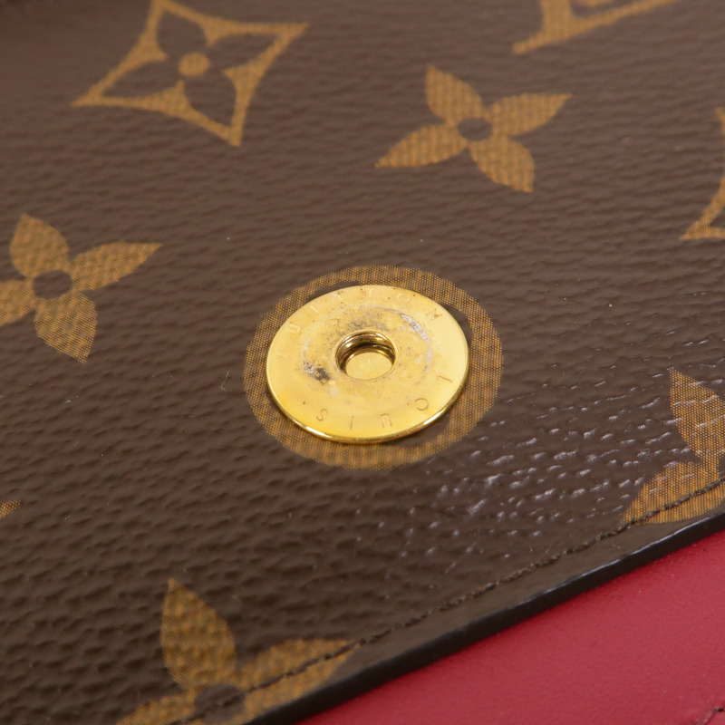 LOUIS VUITTON Monogram Portefeuille Flore鏈帶肩背袋-19