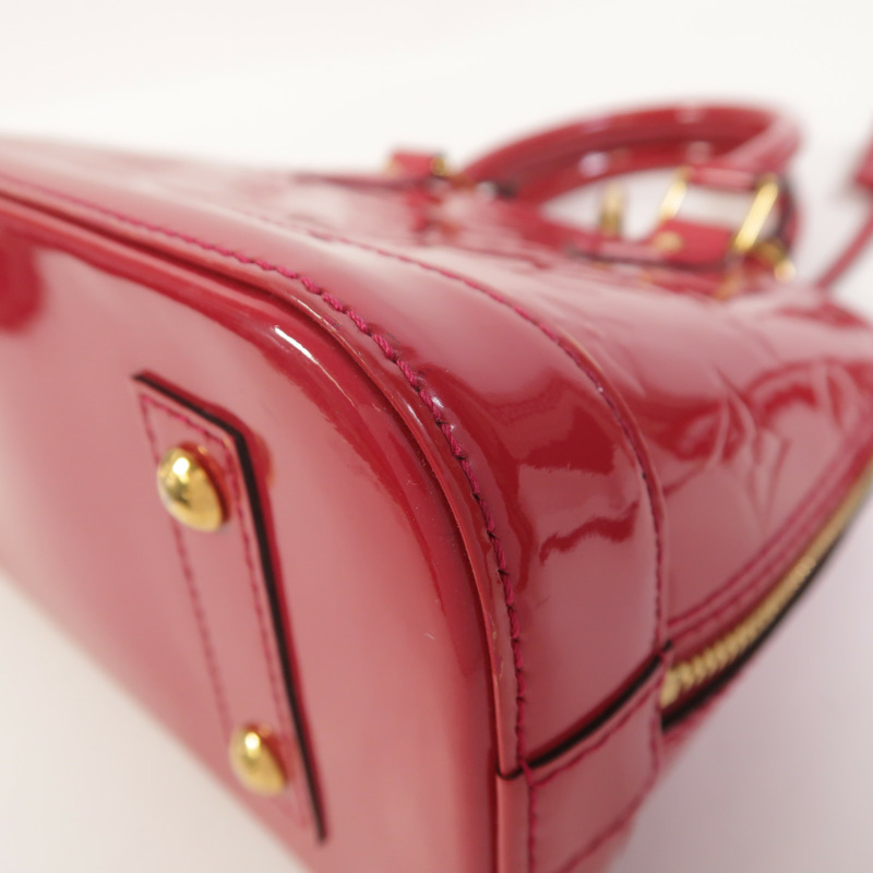 LOUIS VUITTON Monogram Vernis Alma BB手挽肩背兩用袋-10