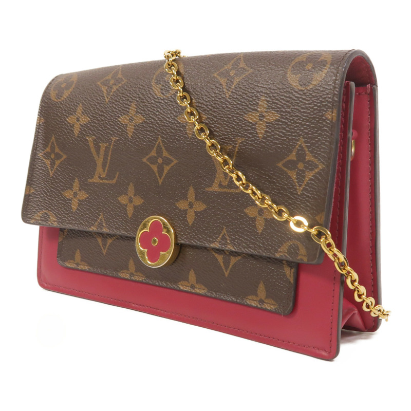 LOUIS VUITTON Monogram Portefeuille Flore鏈帶肩背袋-2