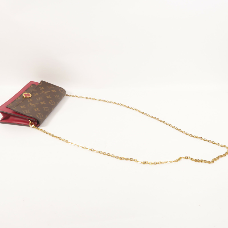 LOUIS VUITTON Monogram Portefeuille Flore鏈帶肩背袋-6