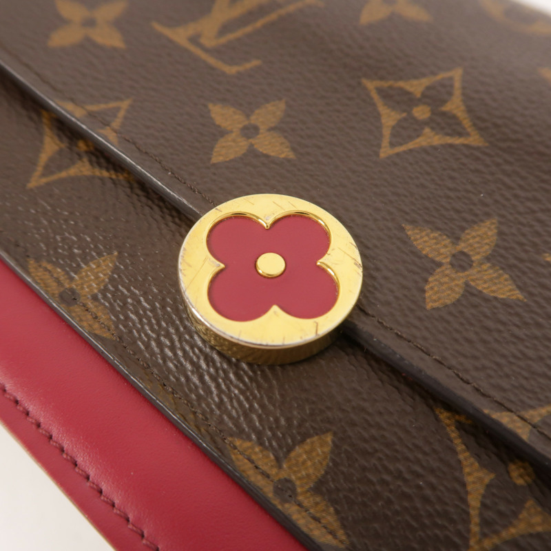 LOUIS VUITTON Monogram Portefeuille Flore鏈帶肩背袋-7