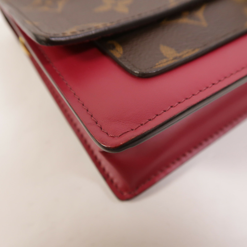 LOUIS VUITTON Monogram Portefeuille Flore鏈帶肩背袋-9