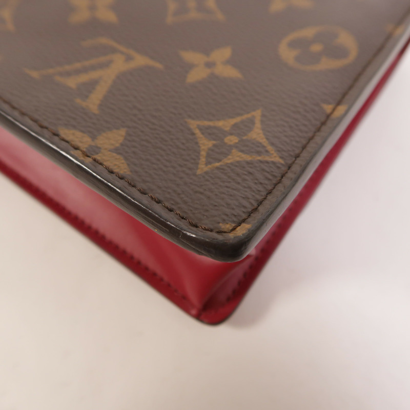 LOUIS VUITTON Monogram Portefeuille Flore鏈帶肩背袋-10