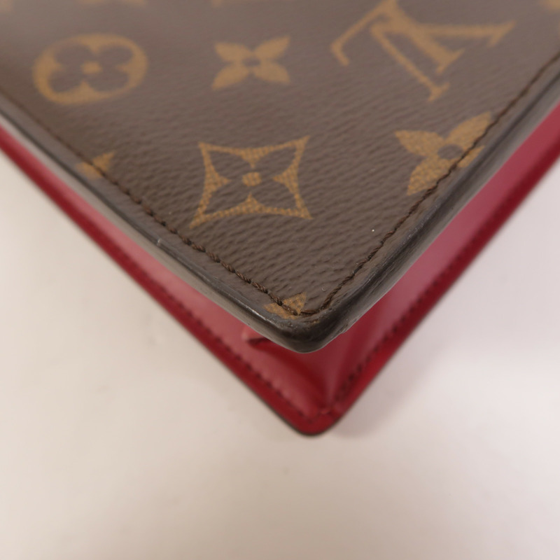 LOUIS VUITTON Monogram Portefeuille Flore鏈帶肩背袋-11