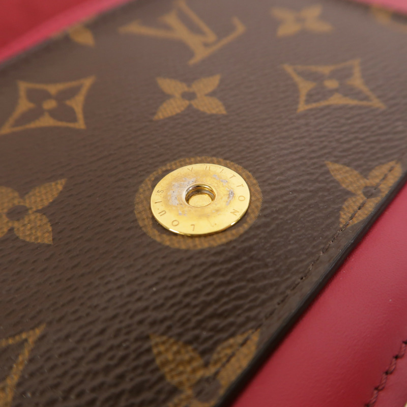 LOUIS VUITTON Monogram Portefeuille Flore鏈帶肩背袋-14