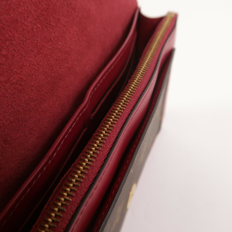 LOUIS VUITTON Monogram Portefeuille Flore鏈帶肩背袋-15