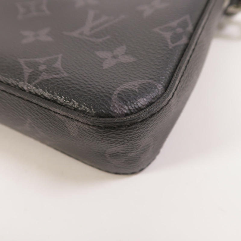 LOUIS VUITTON Monogram Eclipse Reverse Trio Messenger肩背袋-11