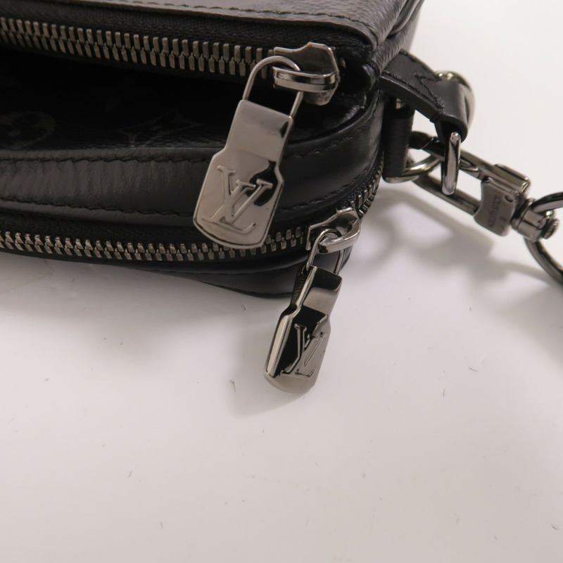 LOUIS VUITTON Monogram Eclipse Reverse Trio Messenger肩背袋-14