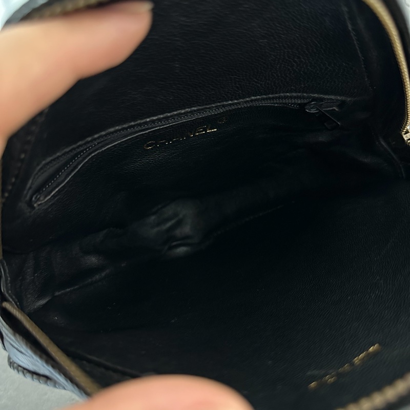 Chanel • 絕版款黑金蜥蜴皮四葉草流蘇鏈條包 全網唯一☝🏻-8